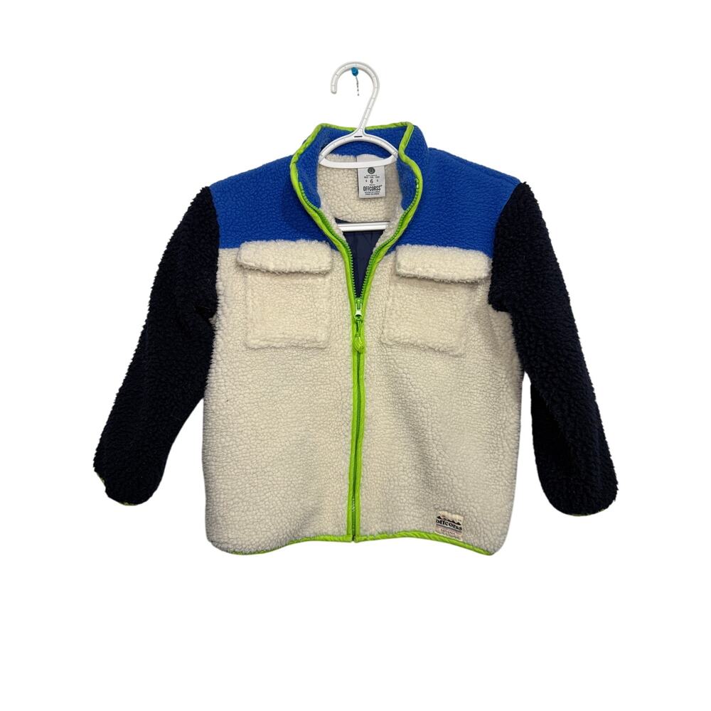 Offcorss boy full zip sherpa color block jacket 6 outdoor spring gorpcore hiking